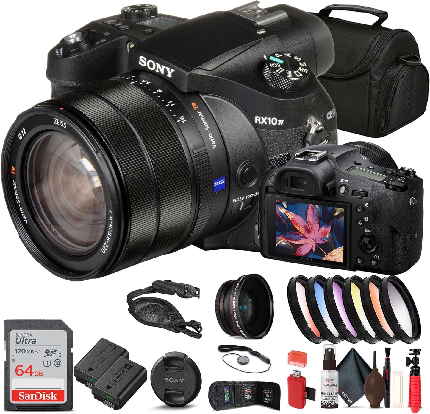 Sony DSCRX10M4/B Cyber-Shot RX10 IV Camera Bundle