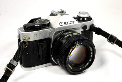 Canon AE-1 Program 35mm Film Camera w/ 50mm Lens