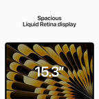 Apple MQKU3LL/A 2023 MacBook Air 15-inch M2, 8GB, 256GB SSD - Starlight