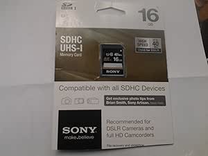 Sony 5000232 16GB Class 10 UHS-1 SDHC Memory Card
