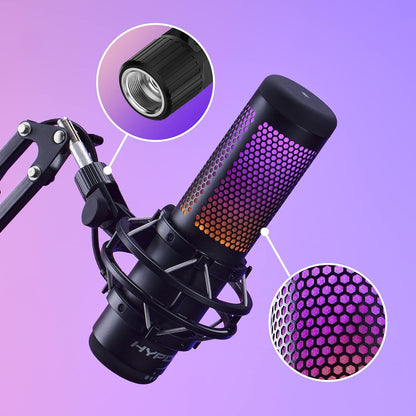 HyperX 519P0AA QuadCast S RGB USB Microphone - White