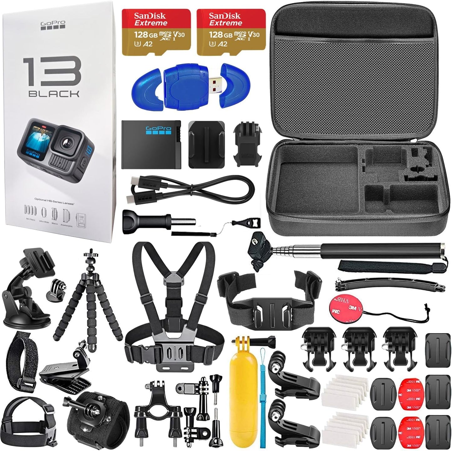 GoPro CHDHX-131-XX HERO13 Black Action Camera Bundle