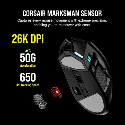 Corsair CH-931A011-NA DARKSTAR RGB Wireless MMO/MOBA Gaming Mouse