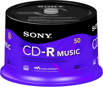 Sony 50CRM80RS Audio CD-R 80 Minute Recordable Disc - 50 Pack