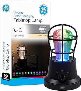 GE 57299 Vintage LED Color-Changing Tabletop Lamp
