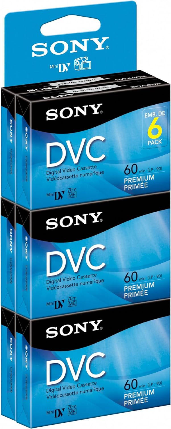 Sony DVM60PRR/6C 6-Pack Premium Mini DV Cassettes — main product image