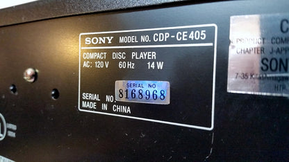 Sony CDP-CE405 5-Disc CD Changer - Remote Included