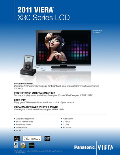 Panasonic TC-L32X30 32-Inch 720p LCD HDTV