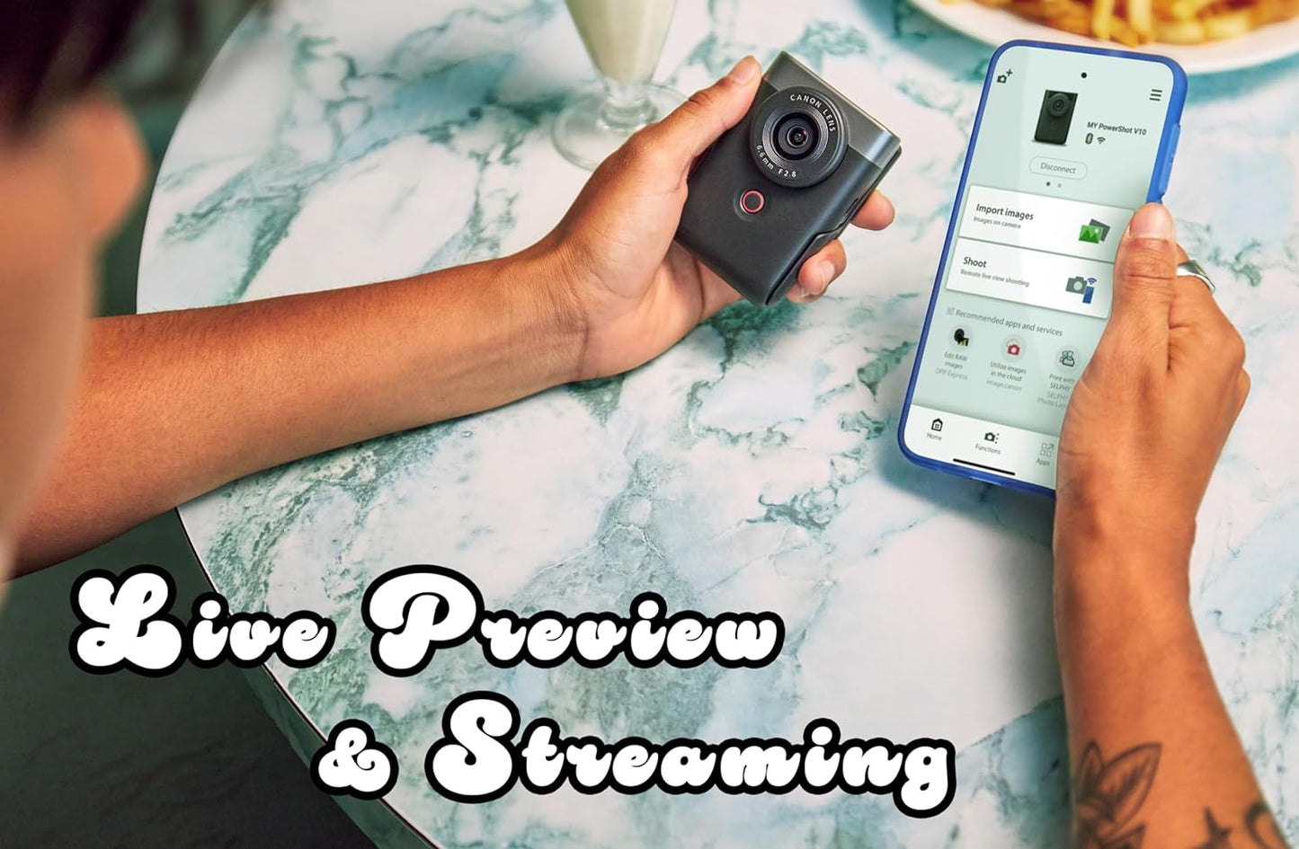 Canon 5946C002 PowerShot V10 4K Vlogging Camera Silver