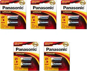 Panasonic CR-123 3V Photo Lithium Battery 10-Pack
