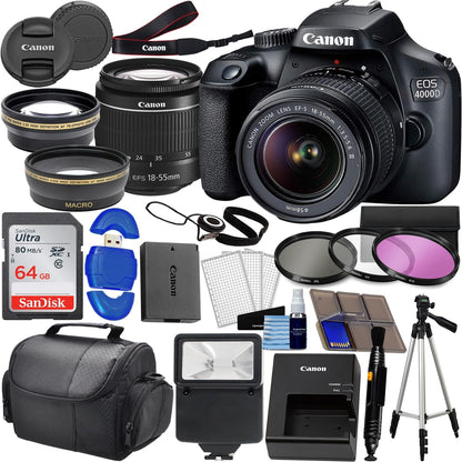Canon EOS 4000D DSLR Camera 18-55mm Lens Kit
