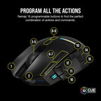 Corsair CH-931A011-NA DARKSTAR RGB Wireless MMO/MOBA Gaming Mouse
