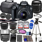 Canon EOS 2000D/Rebel T7 DSLR 3 Lens Kit Renewed
