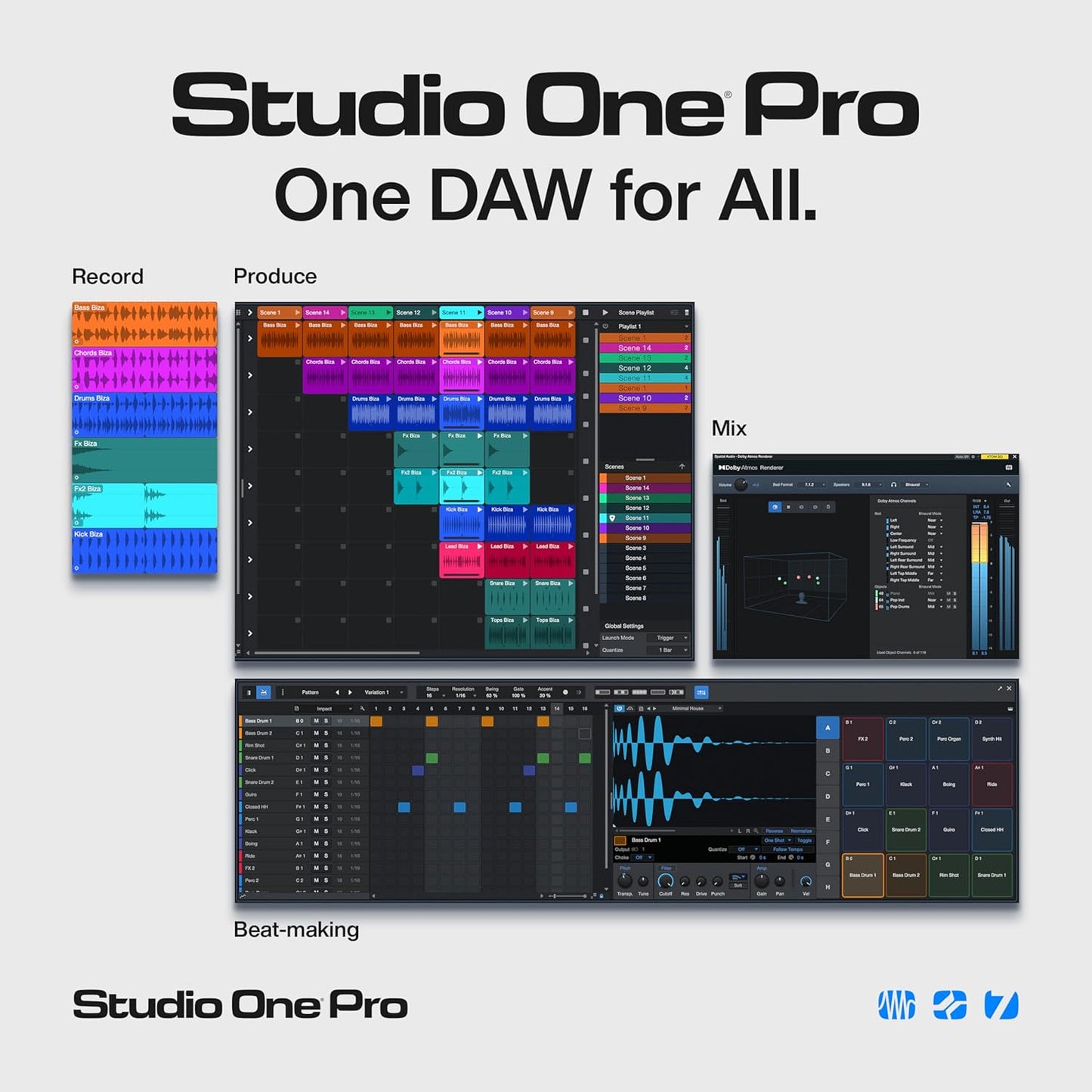 PreSonus Studio One Pro 7 Perpetual License Music Production DAW