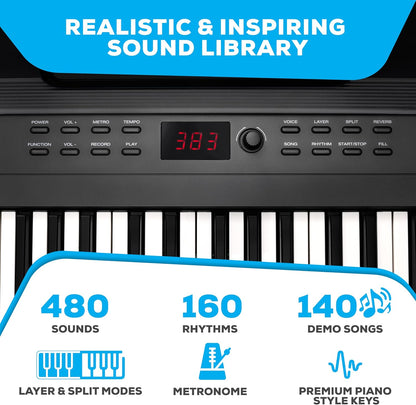 Alesis RECITAL PLAY 88-Key Digital Piano Keyboard Bundle