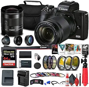 Canon 4728C001 EOS M50 Mark II Mirrorless Camera Bundle