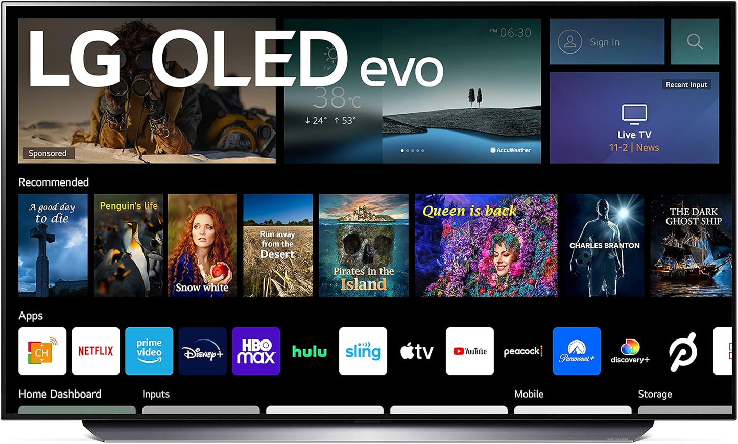 LG CRT2LGOLED48C2PUA 48" OLED 4K Smart TV, Renewed