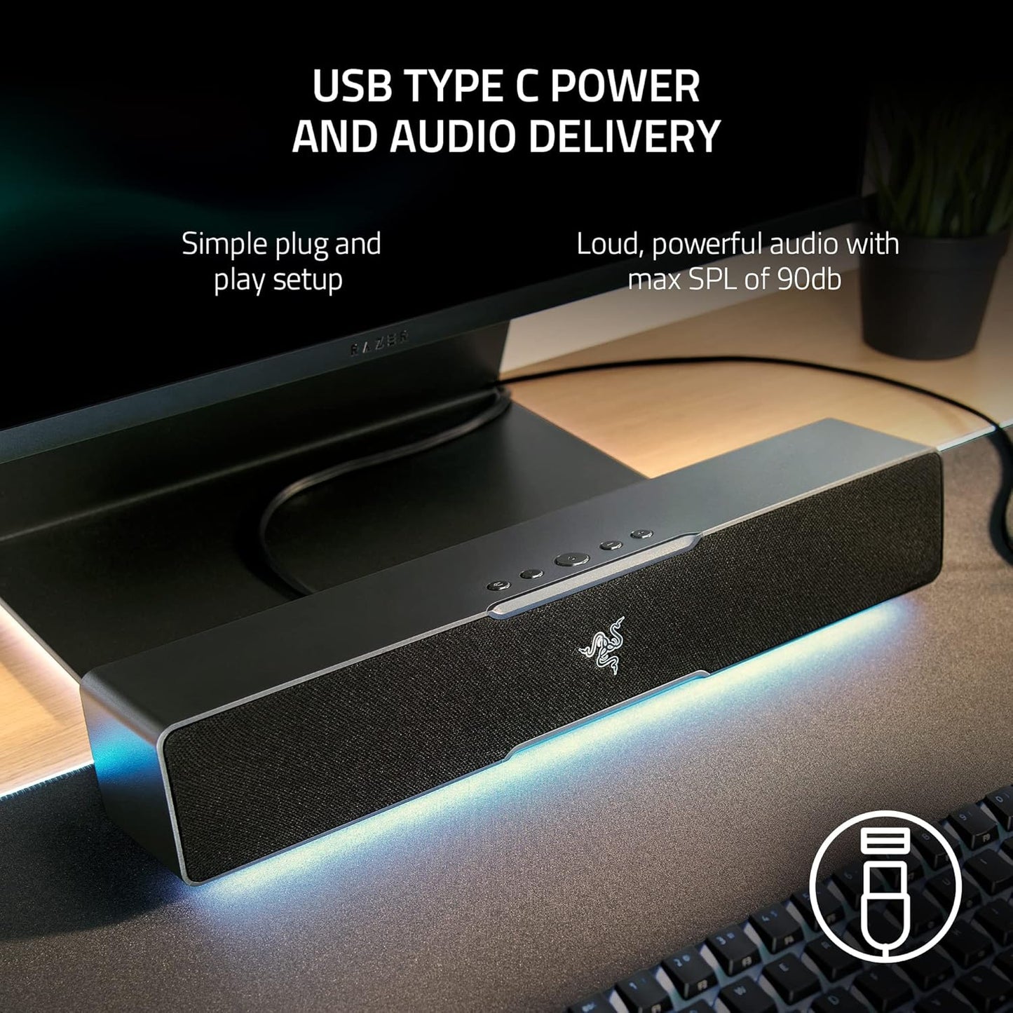 Razer RZ05-04280100-R3U1 Leviathan V2 X USB-C Gaming Soundbar