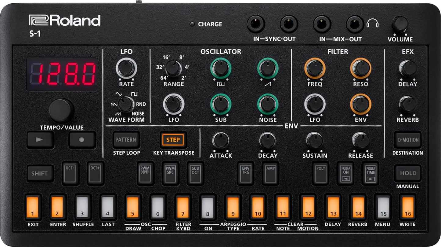 Roland S-1 AIRA Compact Tweak Synthesizer Bundle