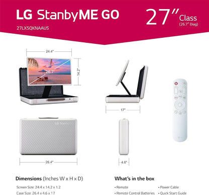 LG 27LX5QKNA StanbyME Go Portable Smart Touchscreen