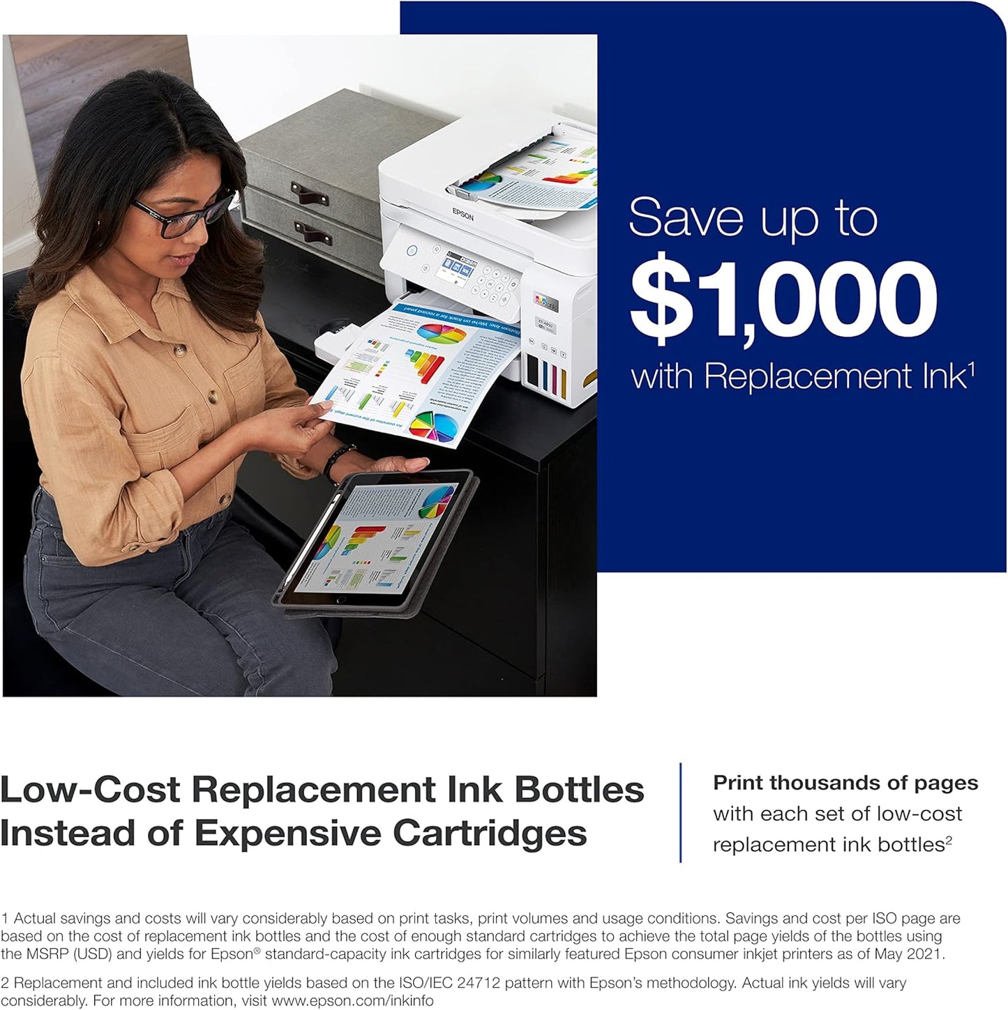 Epson ET-3850 White EcoTank Wireless All-in-One Printer