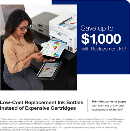 Epson C11CJ61201-N EcoTank ET-3850 Wireless Supertank Printer Renewed