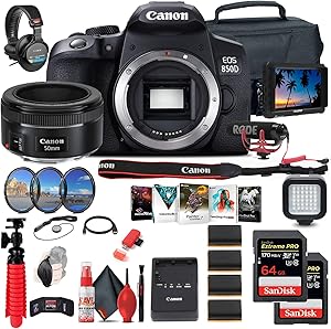 Canon 3924C001AA EOS Rebel 850D DSLR Bundle Renewed