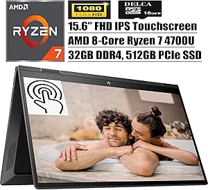 HP Envy X360 2-in-1 Ryzen 7 Touchscreen Laptop