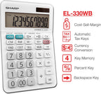 Sharp EL-330WB Basic Desktop Calculator Solar Powered