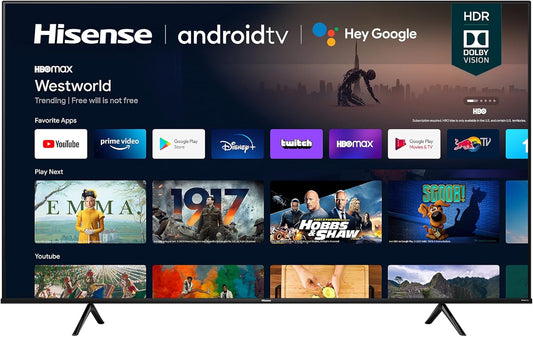 Hisense 75A6G 75-Inch 4K Android Smart TV Renewed