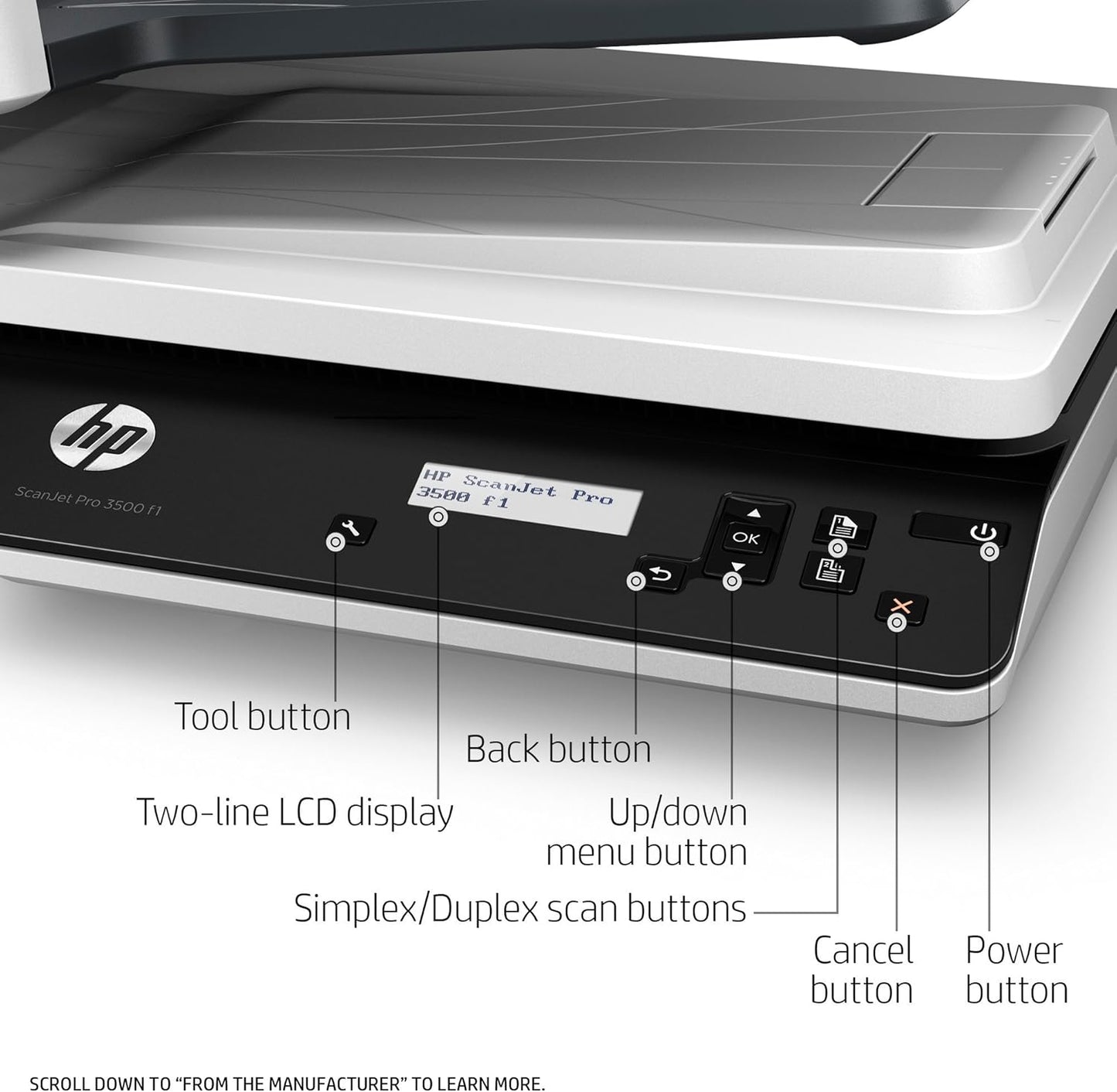 HP ScanJet Pro 3500 f1 Flatbed OCR Scanner Renewed