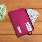 Vaultz Money Bag with Lock - 5x7 Inch - Berry