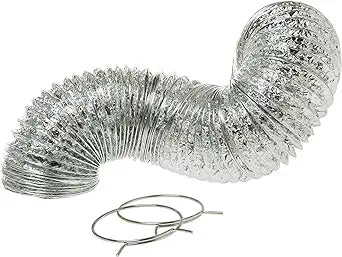 GE PM8X73 Flexible Foil Dryer Vent Duct with Clamps