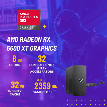 HP Victus Desktop Gaming PC Ryzen 7 5700G RX 6600XT 32GB RAM 1TB SSD