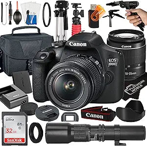 Canon EOS Rebel T7 DSLR Camera Bundle EF-S 18-55mm