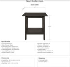 Lexicon 194840114581 Noel 3-Piece Antique Gray Coffee Table Set