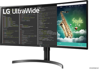 LG 1 35" Curved UltraWide QHD HDR Monitor (Renewed)