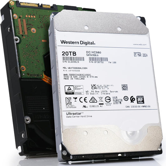 Western Digital WD Ultrastar DC HC560 20TB SATA HDD (Renewed)