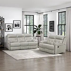 Lexicon 194840176442 Inkwood Silver Gray Reclining Living Room Set