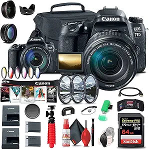 Canon 1892C002 EOS 77D DSLR Camera 18-135mm Lens Renewed