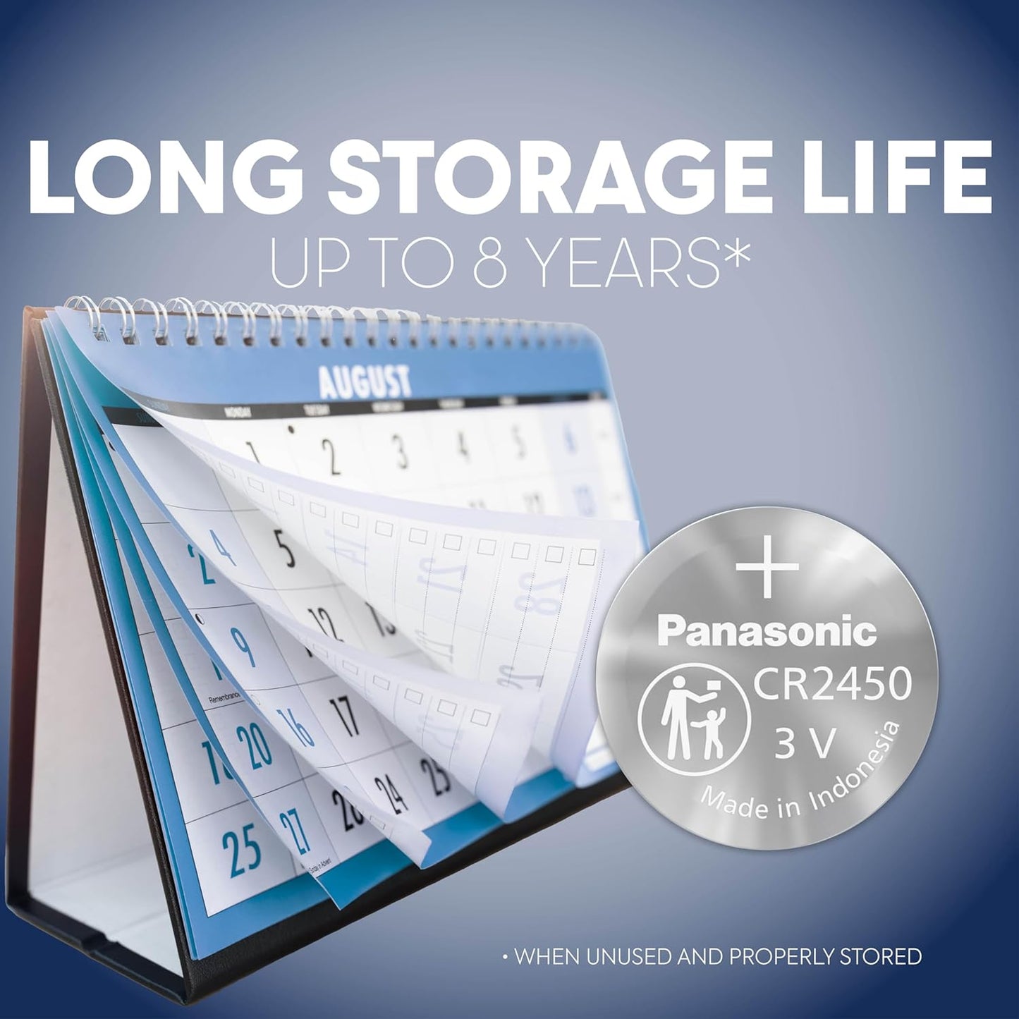 Panasonic CR2450PA/2BL 3V Lithium Coin Cell Battery 2-Pack