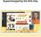 Apple M4 iMac - 24-inch All-in-One Desktop Computer - 16GB RAM, 256GB SSD - Yellow