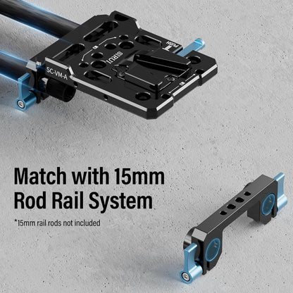 Sirui SC-VM-A V Mount Battery Plate Dual 15mm Rod Clamp