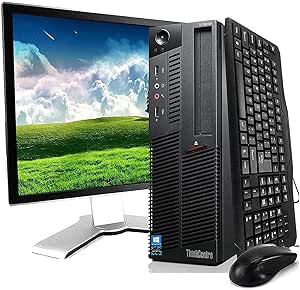 Lenovo M73 ThinkCentre i3 Desktop with 22" LCD (Renewed)