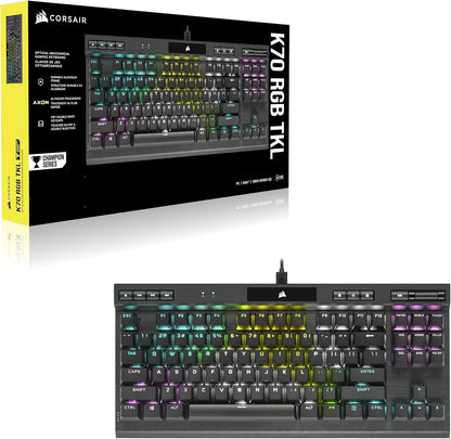 Corsair CH-911901A K70 RGB TKL Gaming Keyboard - OPX (Renewed)