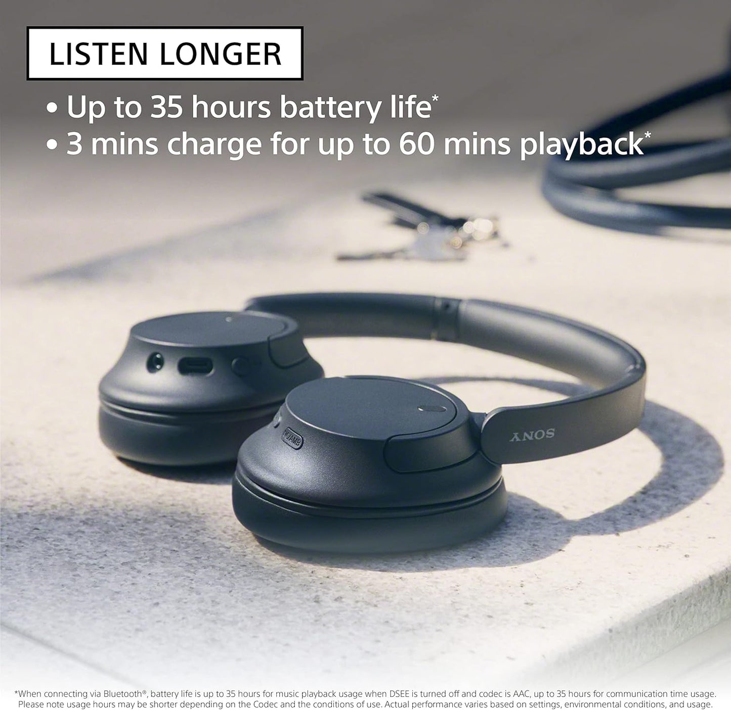Sony WHCH720N/W Noise Canceling Bluetooth Wireless Headphones