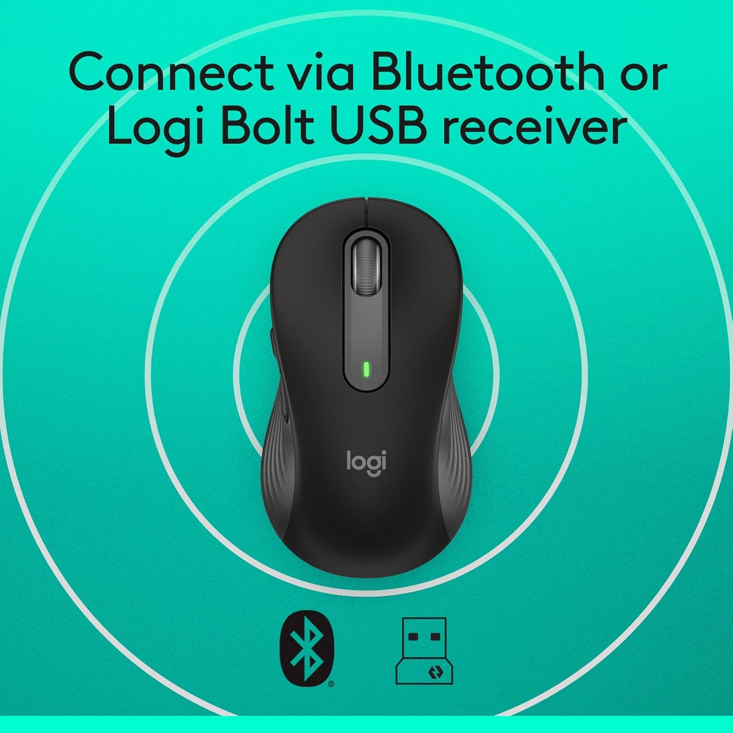 Logitech 910-006265 Signature M650L Wireless Mouse - Large, Black