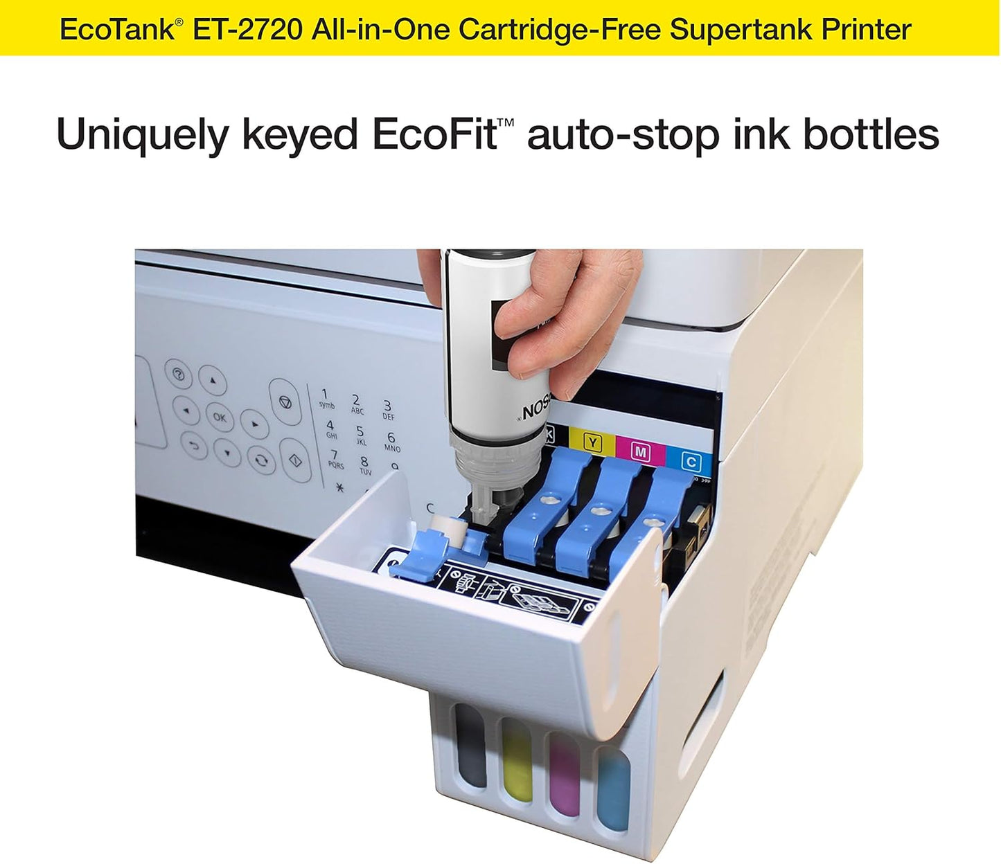 Epson ET-2720 EcoTank Wireless All-in-One Printer - White