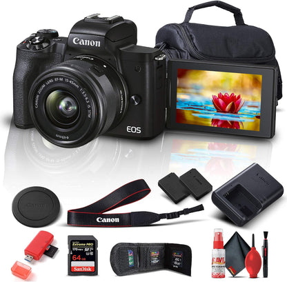 Canon 4728C006 EOS M50 Mark II - 15-45mm Lens + Bundle (Renewed)