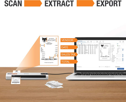 Epson B11B252204 RapidReceipt RR-60 Mobile Document Scanner